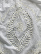 Queenspark White Embroidered Cotton Shift Dress — detail