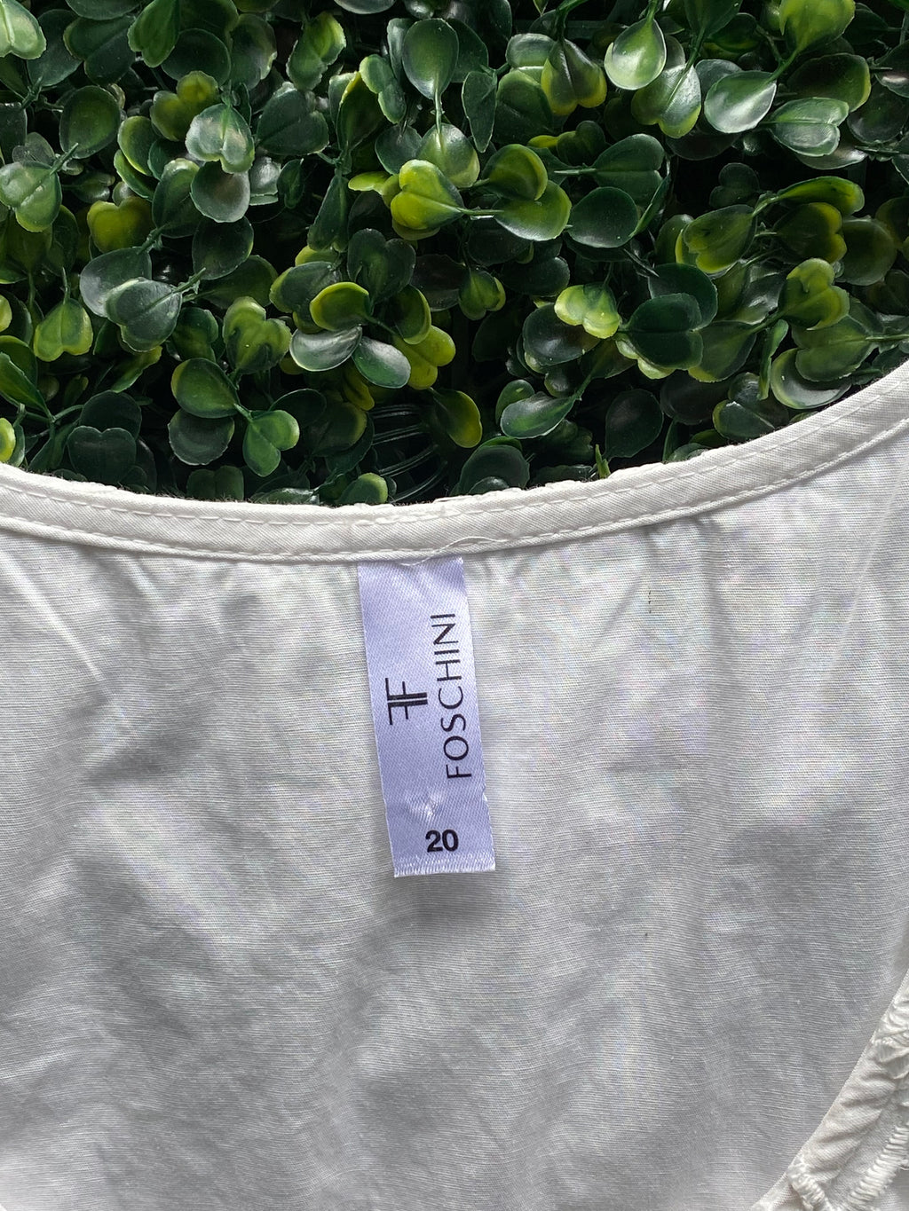 Foschini White Cotton Lace Sleeveless Top — brand