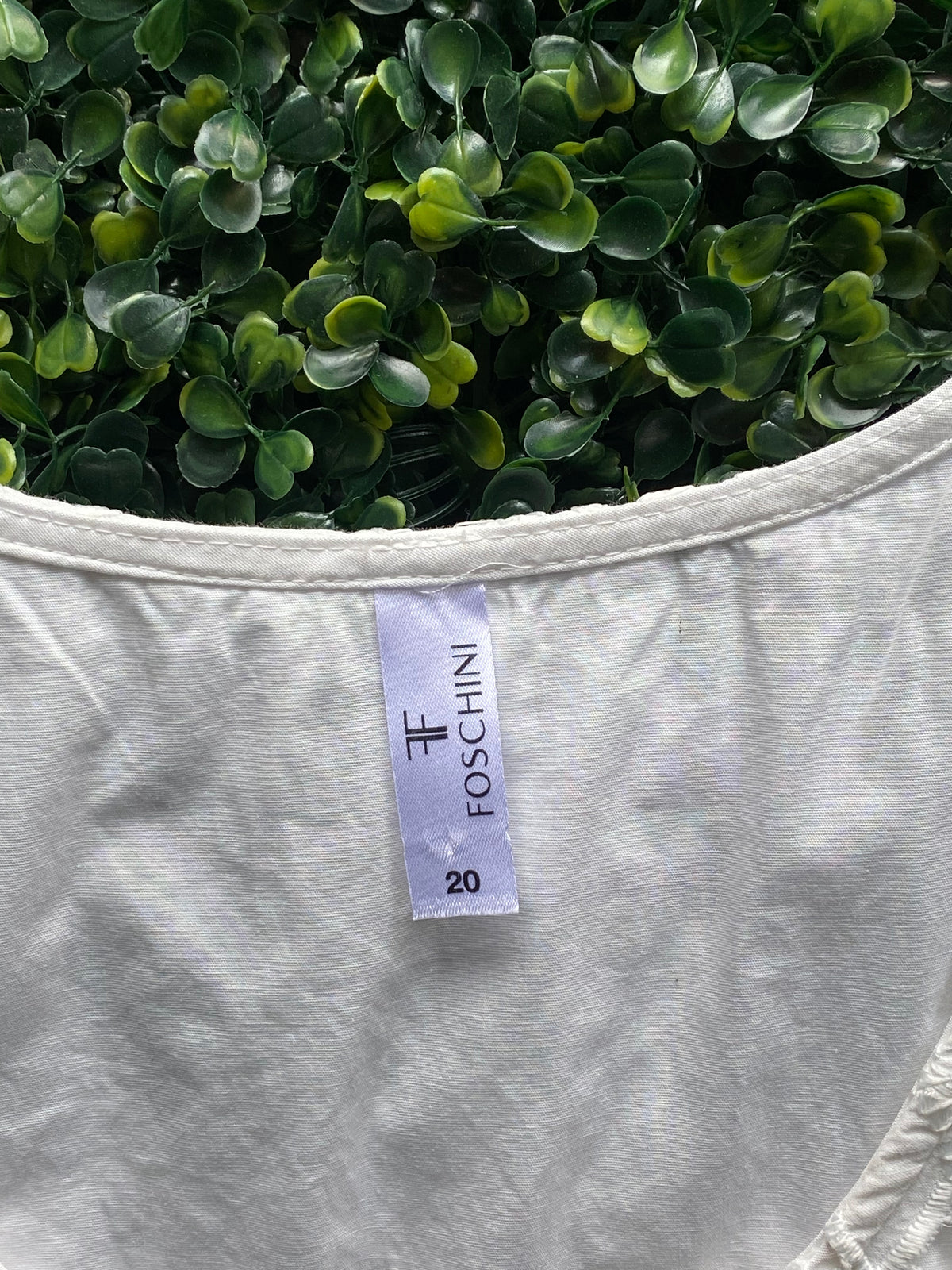 Foschini White Cotton Lace Sleeveless Top — brand