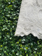 Foschini White Cotton Lace Sleeveless Top — detail