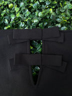 Black Structured Bow Detail Cami Top
