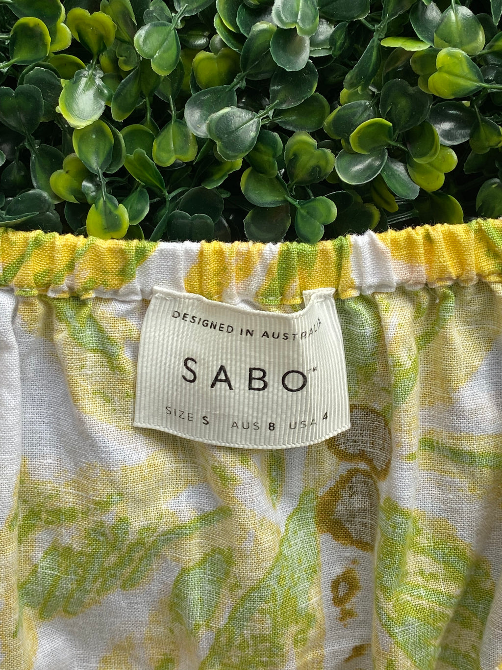 SABO Citrus Tropical Linen-Blend Camisole Top — brand