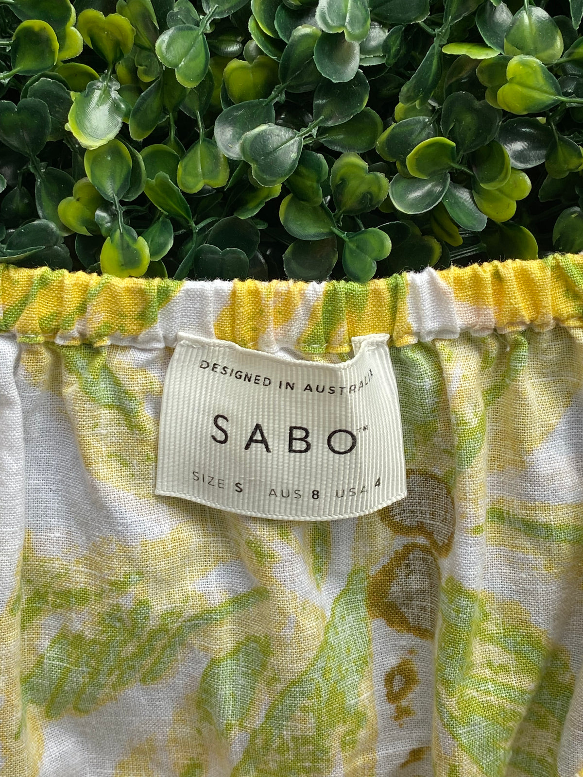 SABO Citrus Tropical Linen-Blend Camisole Top — brand