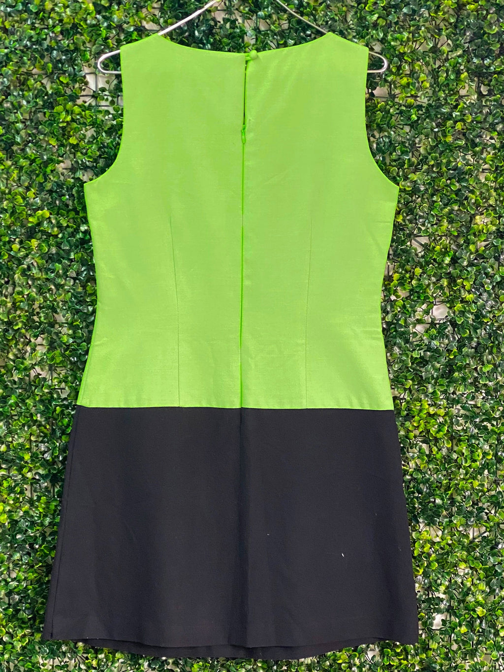 Woolworths Lime Green & Black Mod Shift Dress — back