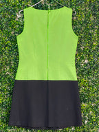 Woolworths Lime Green & Black Mod Shift Dress — back