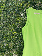Woolworths Lime Green & Black Mod Shift Dress — detail