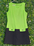 Woolworths Lime Green & Black Mod Shift Dress — front