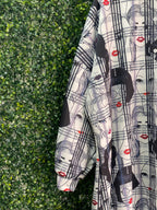 Rainbow Nation Face Print Oversized Shirt Dress — detail