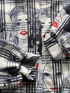 Rainbow Nation Face Print Oversized Shirt Dress — detail