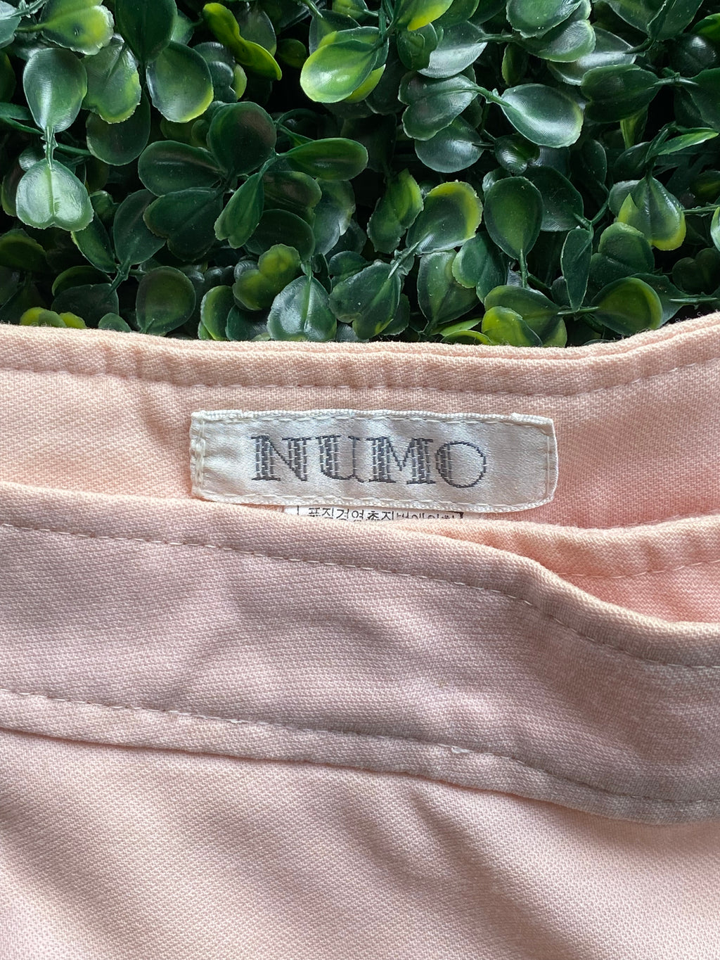 NUMO Blush Pink Cotton Tailored Shorts — brand