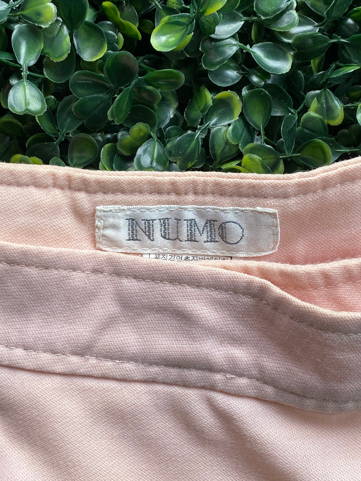 NUMO Blush Pink Cotton Tailored Shorts — brand