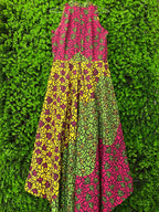 Vibrant Bloom Patchwork Dress