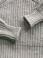 H&M Oatmeal Chunky Knit Balloon Sleeve Sweater — detail