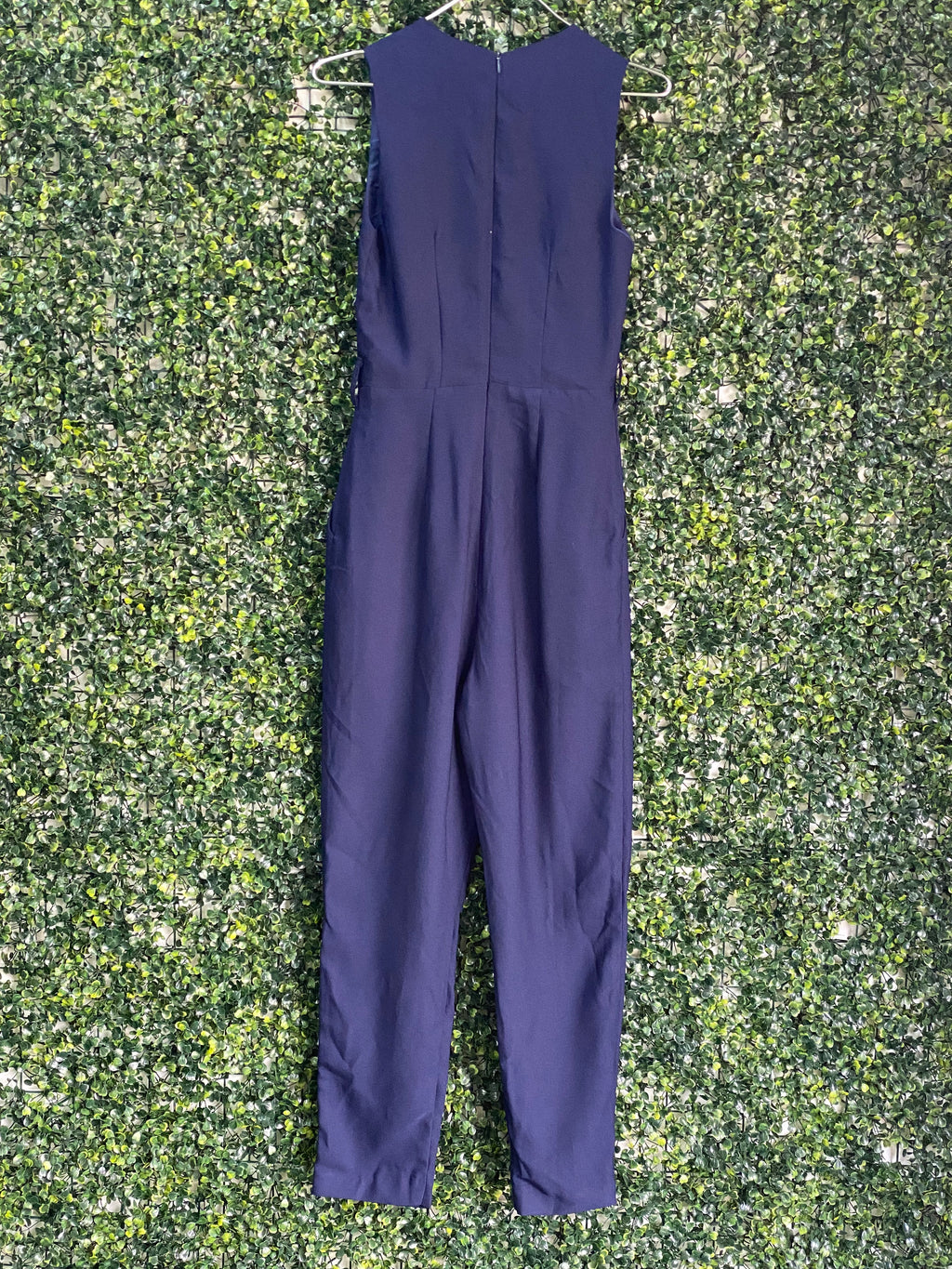 Dailyfriday Deep Navy Wrap-Front Tailored Jumpsuit — back