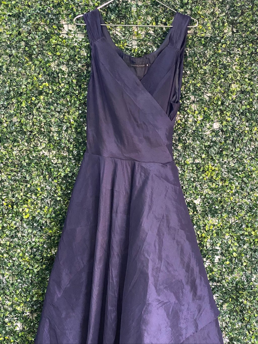 Truworths Glamour Deep Purple Wrap Midi Dress — front