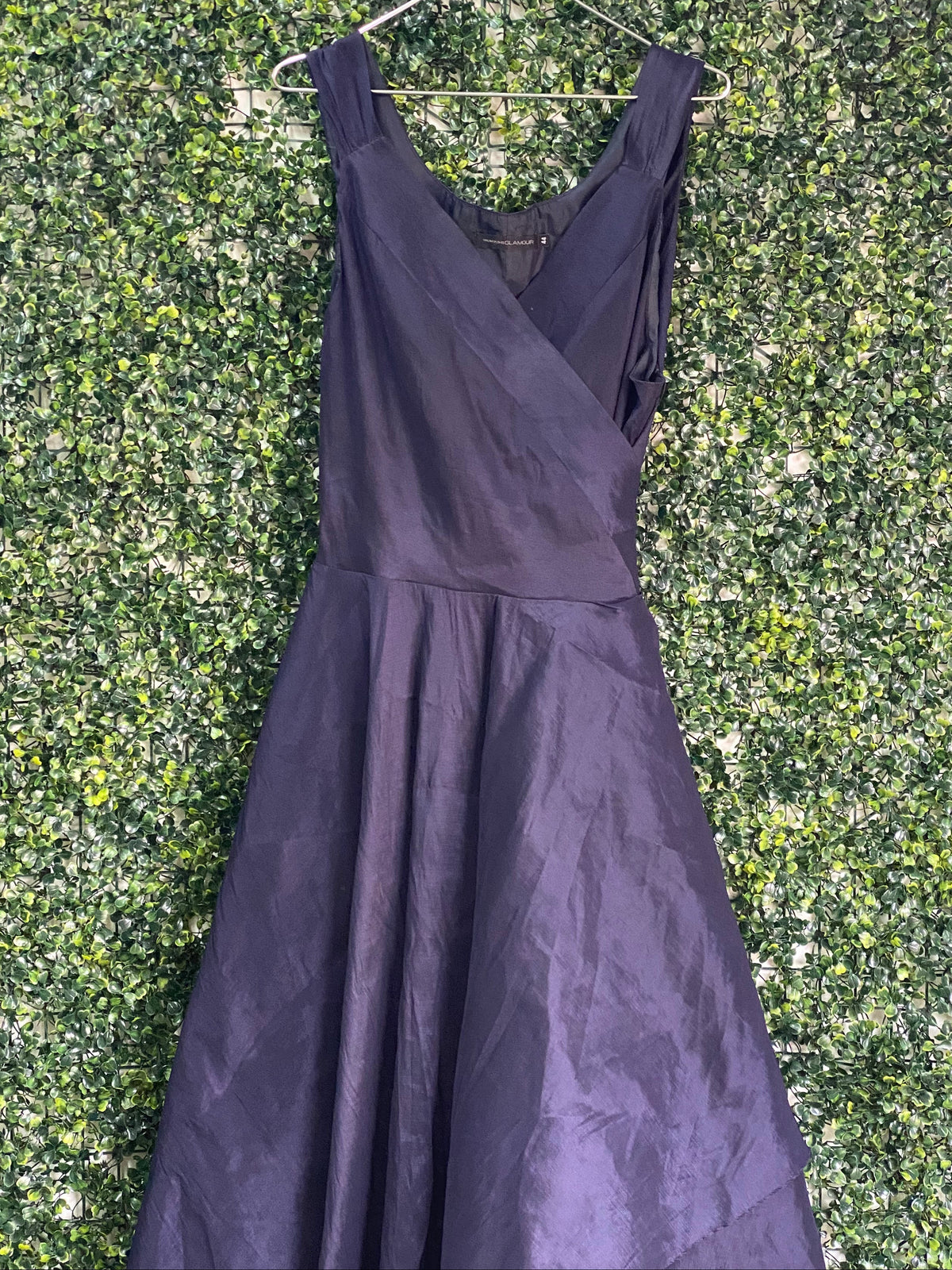 Truworths Glamour Deep Purple Wrap Midi Dress — front