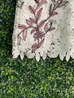 Forever New Ivory Floral Embroidered Lace Mini Dress — detail