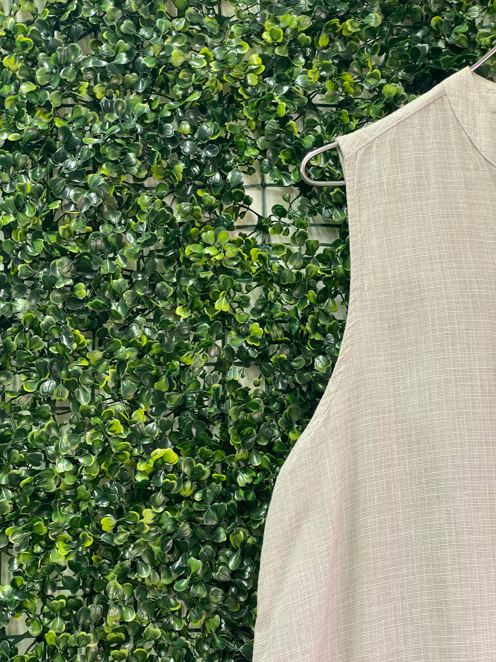 Earthaddict Natural Cotton Sleeveless Shirt Dress — detail