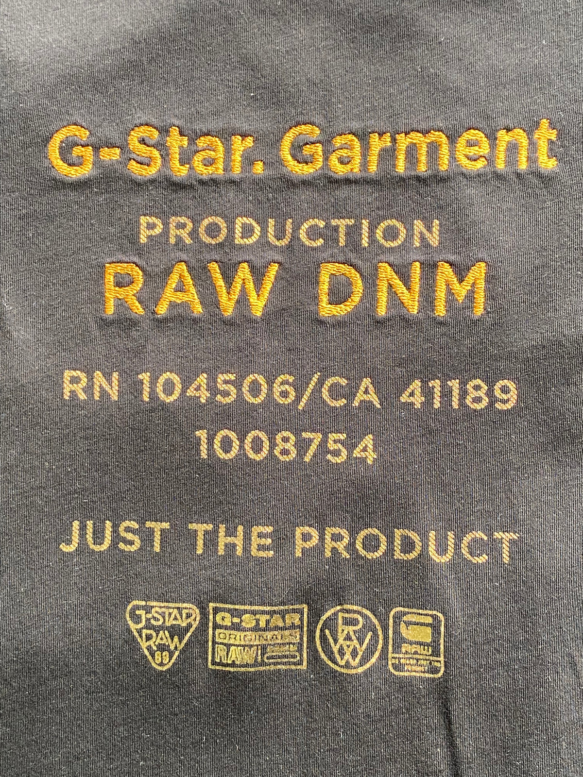 G-Star RAW Black Gold Logo T-Shirt — detail