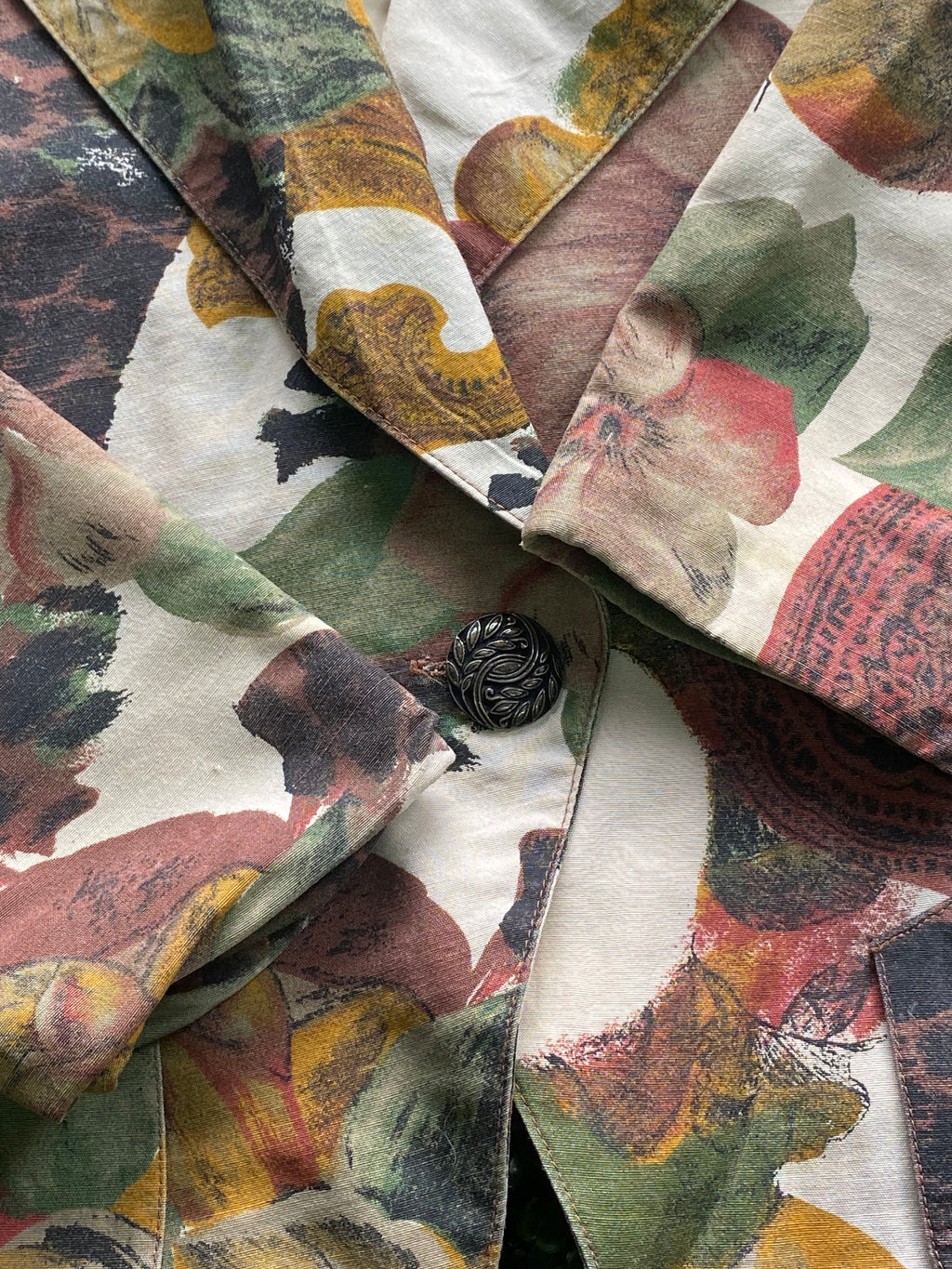 Biana Botanical Tapestry Print Blazer — detail