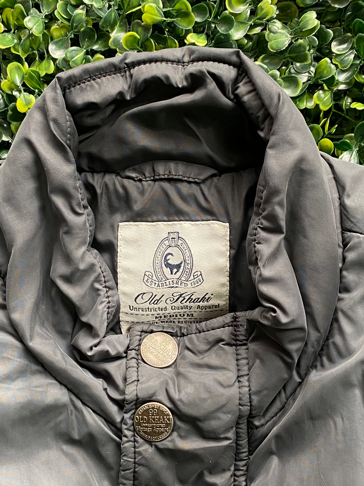 Old Khaki Charcoal Quilted Utility Gilet — brand