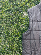 Old Khaki Charcoal Quilted Utility Gilet — detail