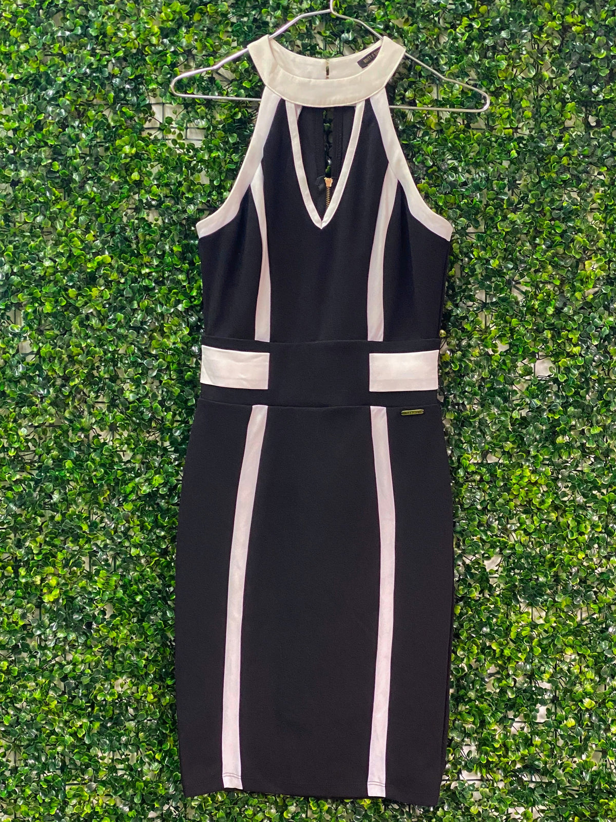 Boity x Sissy Boy Black & White Panel Bodycon Dress — front