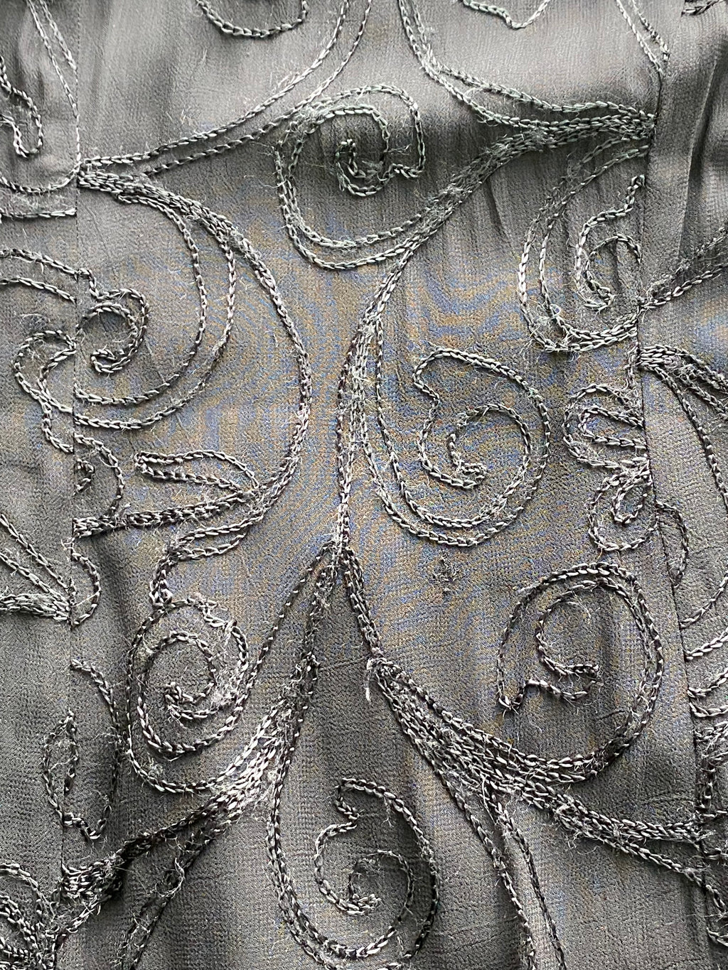 Rello Black Swirl Embroidered Sheath Dress — detail