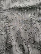 Rello Black Swirl Embroidered Sheath Dress — detail