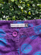 Amanda Laird Cherry Purple & Turquoise Print Pants — brand
