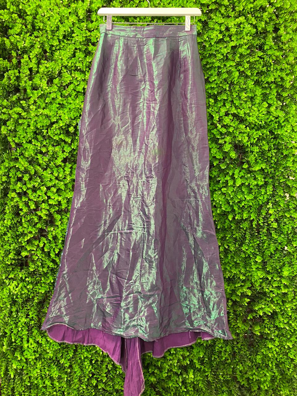 Iridescent Purple Full-Length Skirt