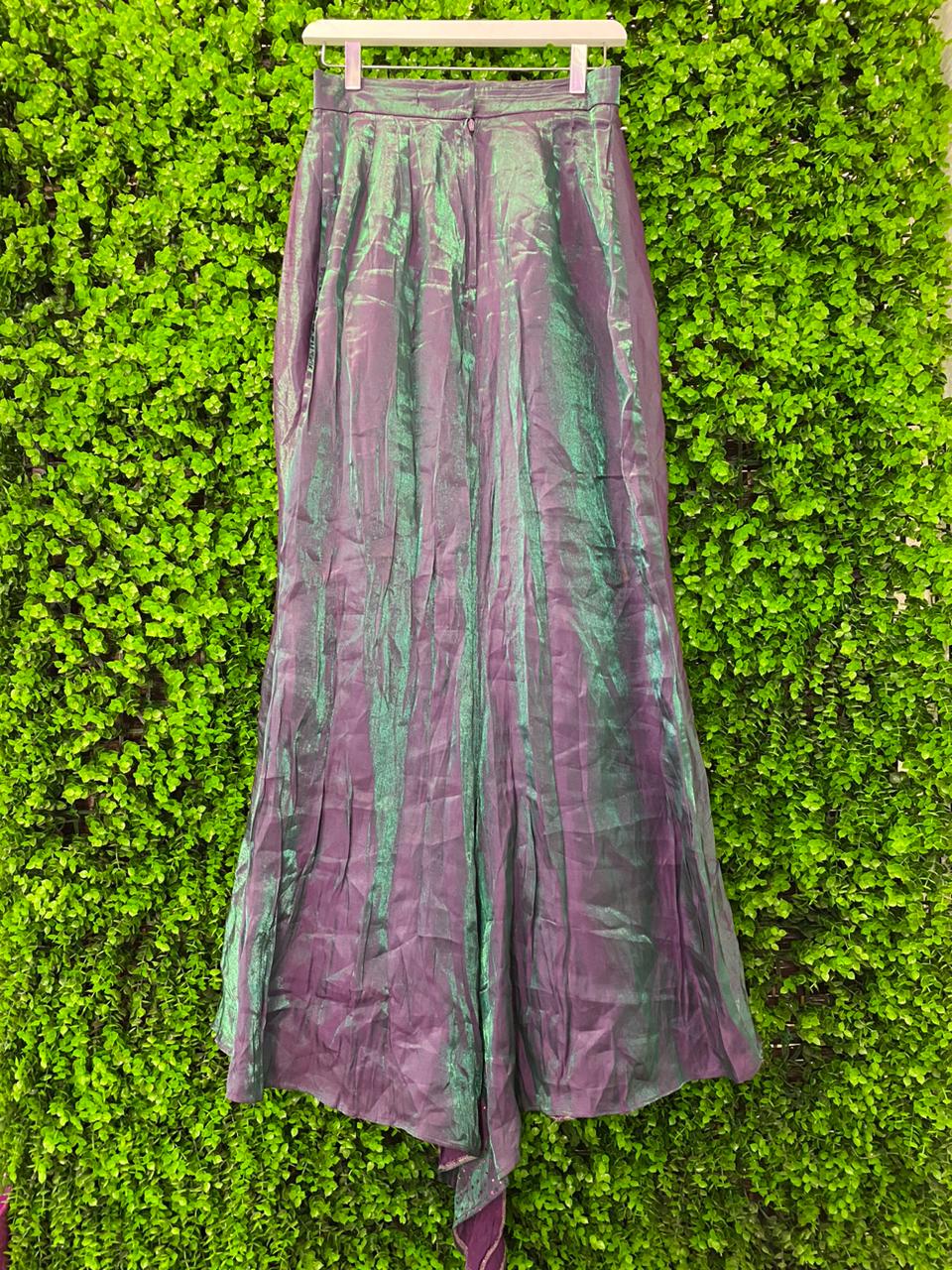Iridescent Purple Full-Length Skirt