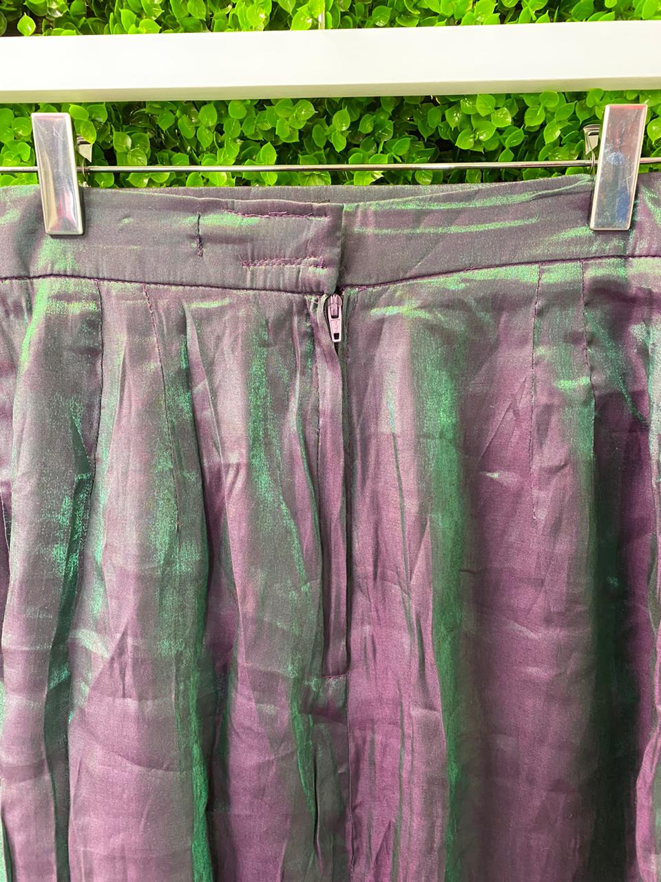 Iridescent Purple Full-Length Skirt