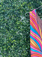 Rainbow Swirl Ruched Maxi Dress — detail