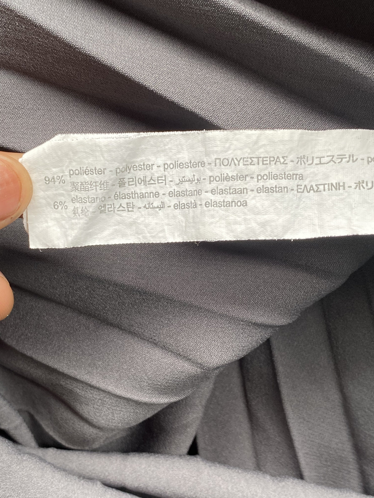 Zara Charcoal Grey Pleated Hooded Dress — care