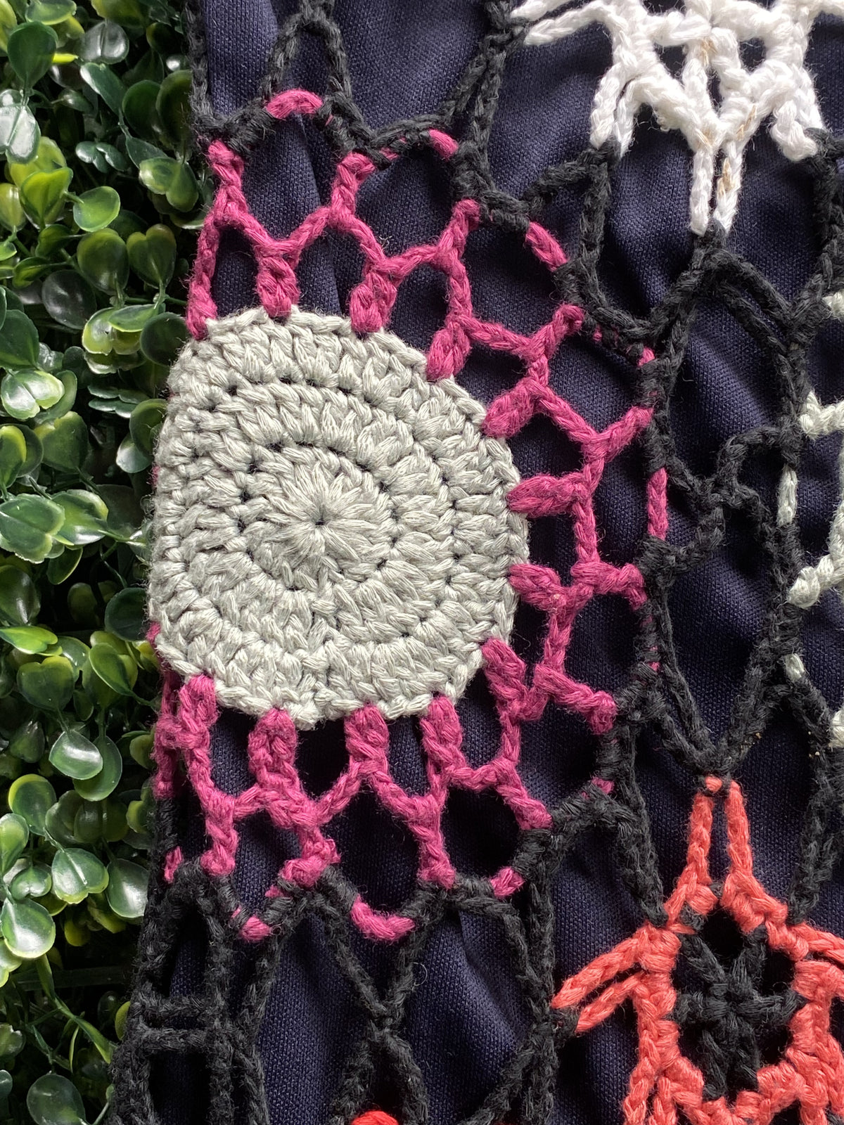 Bodyflirt Boutique Black Multicolour Crochet Dress — detail