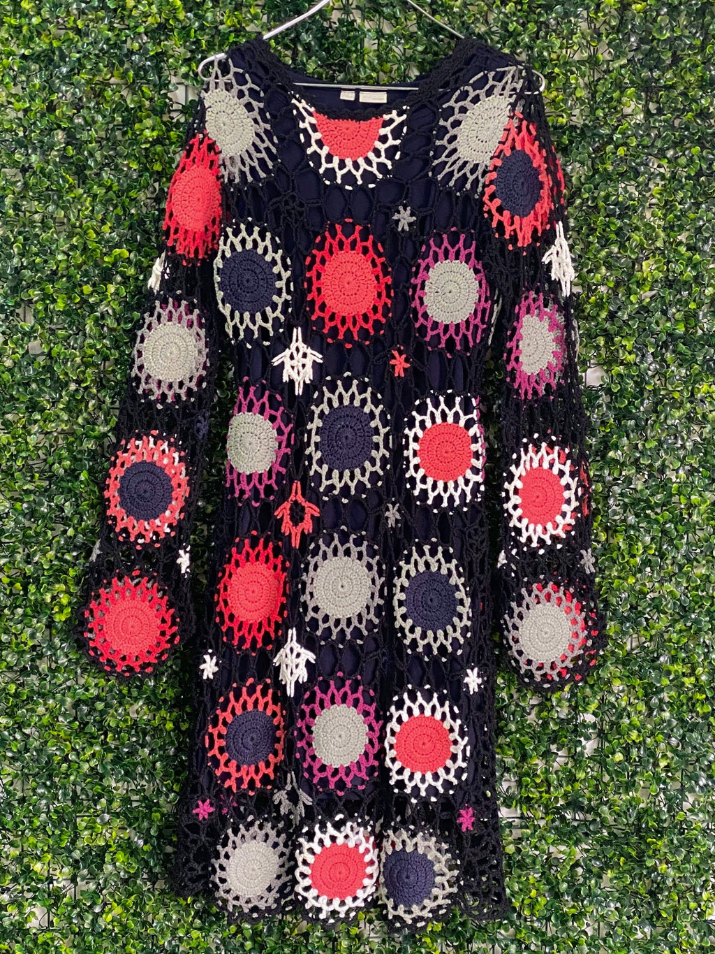 Bodyflirt Boutique Black Multicolour Crochet Dress — front