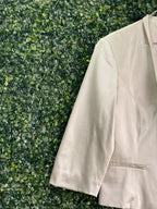 Daniel Hechter Cream Cotton-Blend Tailored Blazer — detail