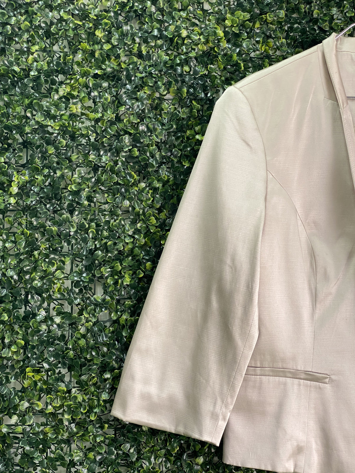 Daniel Hechter Cream Cotton-Blend Tailored Blazer — detail