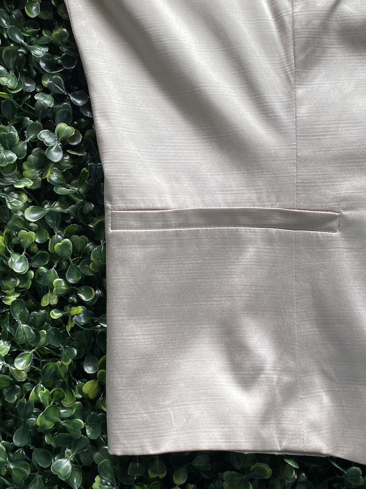 Daniel Hechter Cream Cotton-Blend Tailored Blazer — detail
