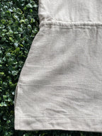Colourville Natural Linen-Blend Pocket Blouse — detail