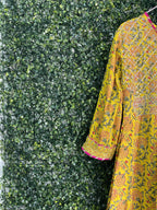 J.B. Mustard Floral Embellished Tunic Dress — detail