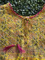 J.B. Mustard Floral Embellished Tunic Dress — detail