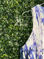 Lilac & Indigo Abstract Sleeveless Shift Dress — detail