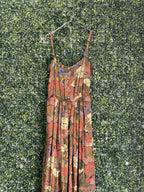 Gemini by Christo Rust Floral Strappy Maxi Dress — detail