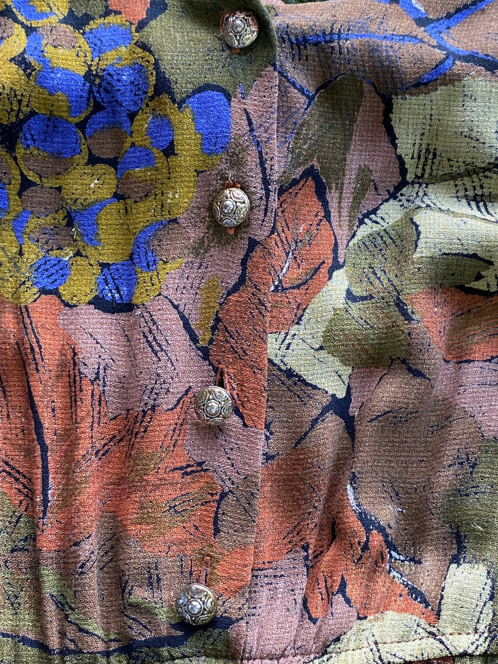 Gemini by Christo Rust Floral Strappy Maxi Dress — detail
