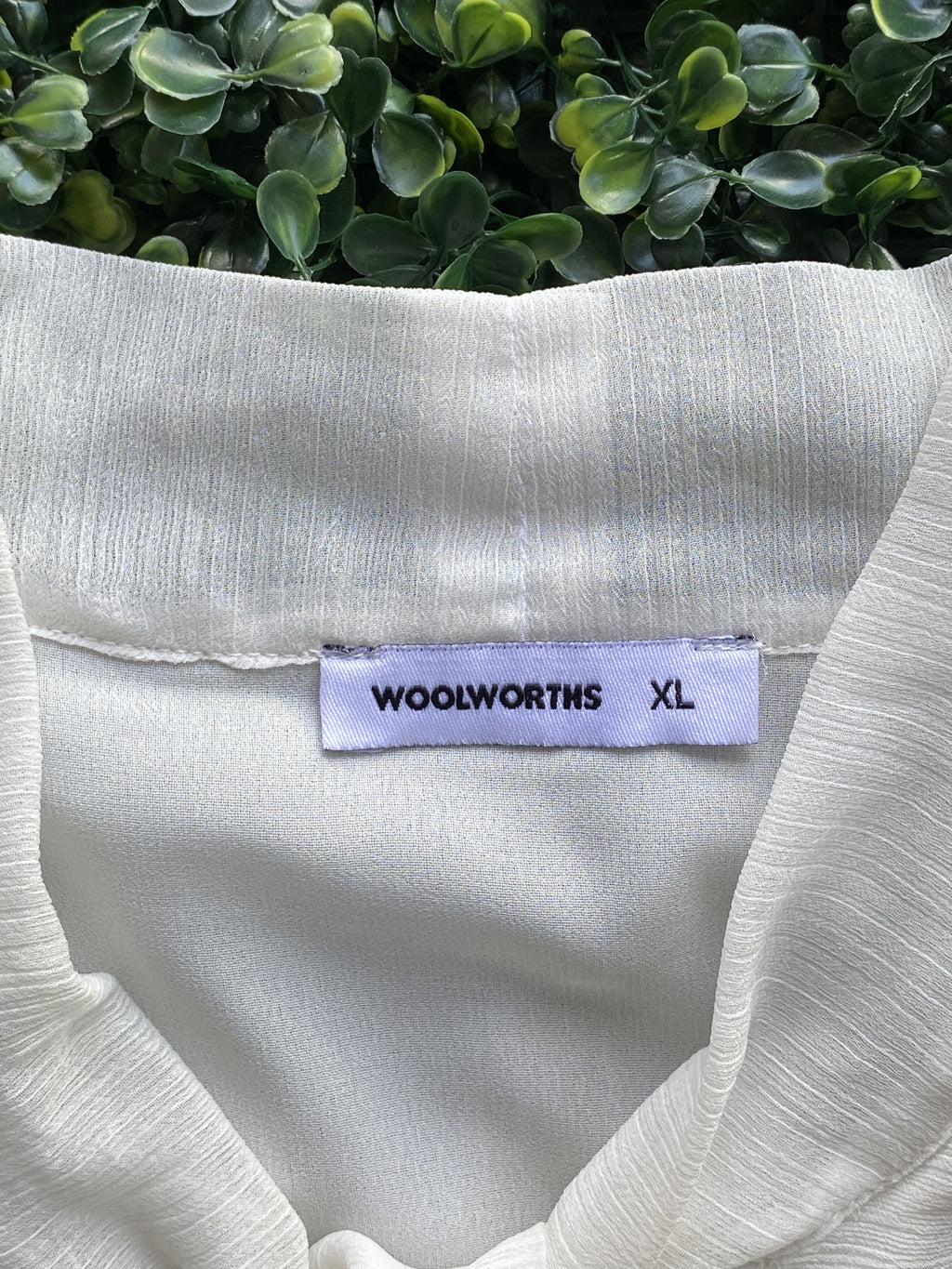 Woolworths Ivory Ruffle Tie-Neck Blouse — brand