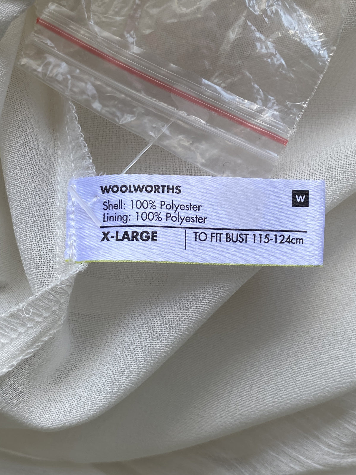 Woolworths Ivory Ruffle Tie-Neck Blouse — care