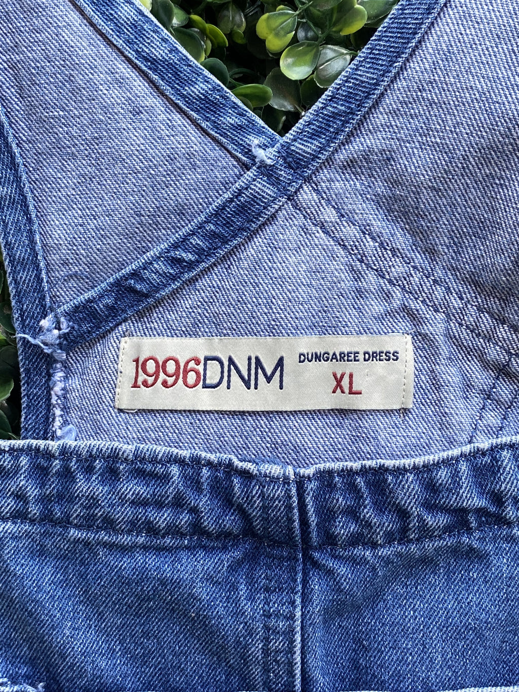 1996DNM Blue Denim Dungaree Mini Dress — brand