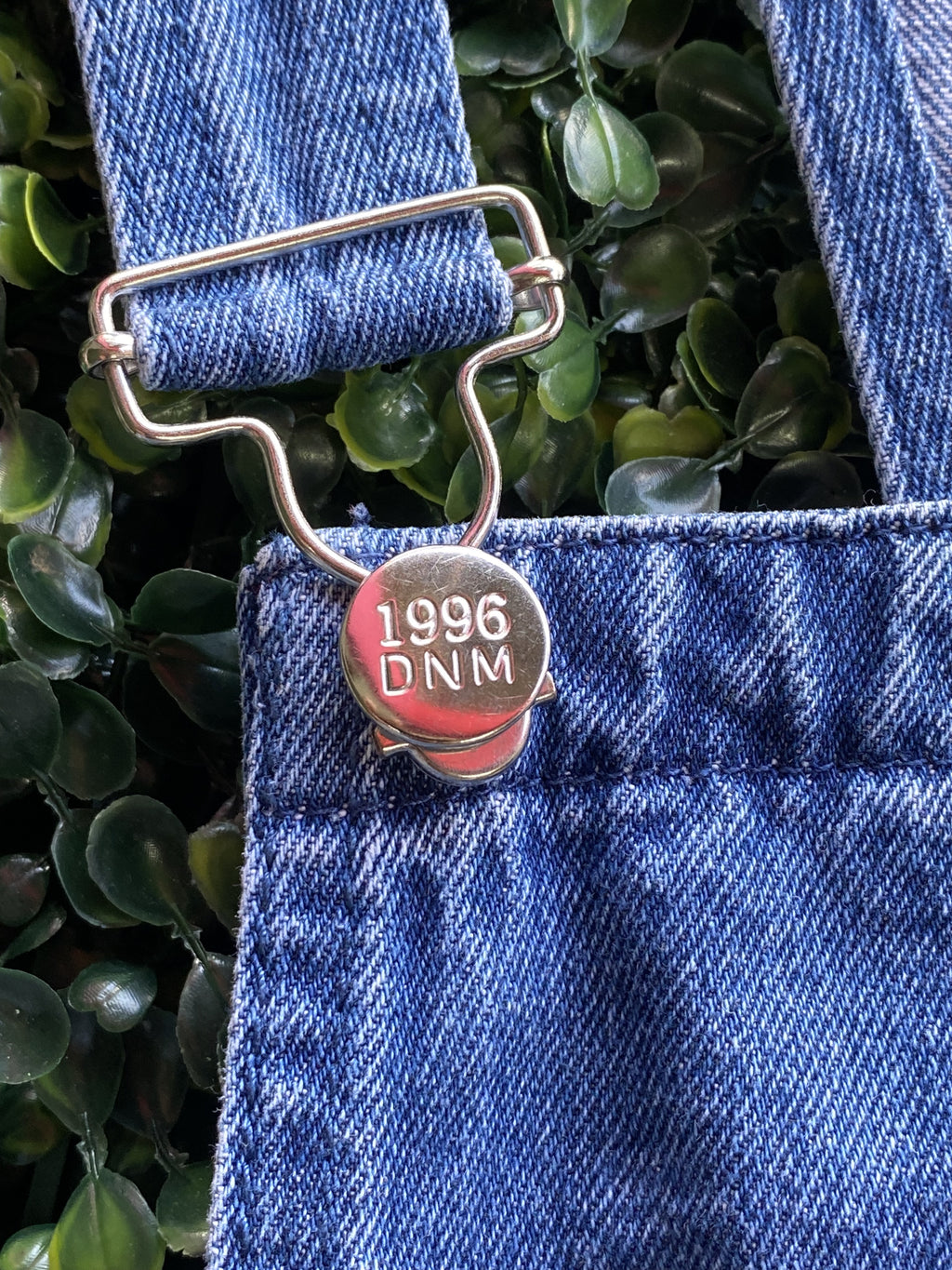 1996DNM Blue Denim Dungaree Mini Dress — brand
